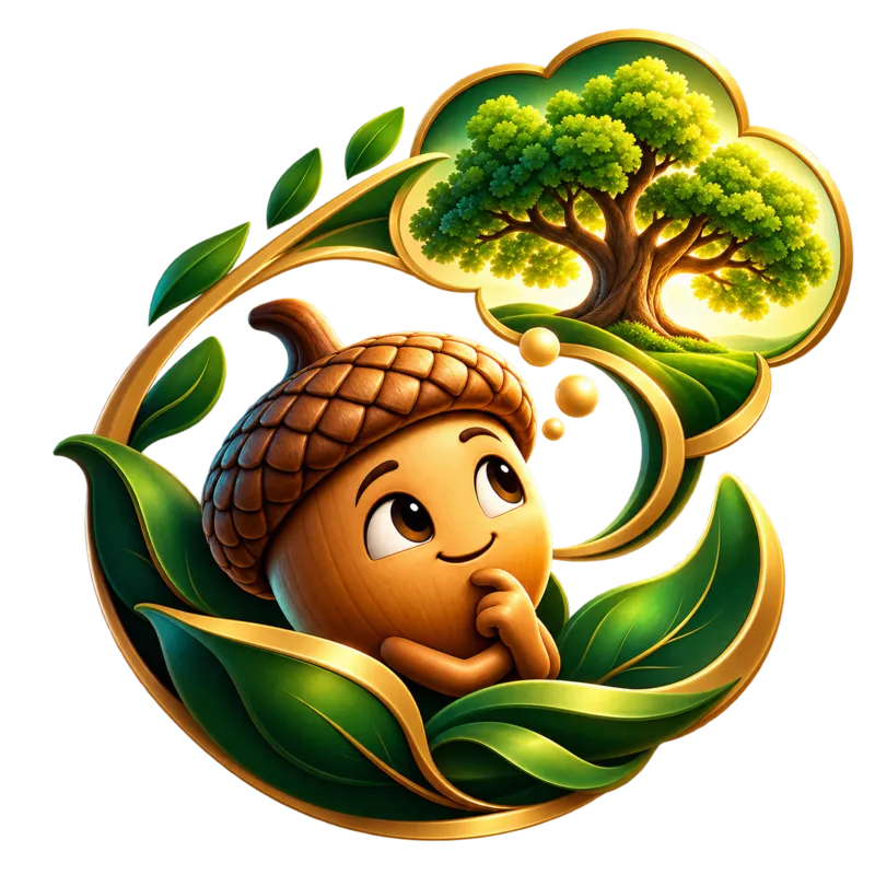 Acorn Pages's acorn, dreaming of the oak it will grow into