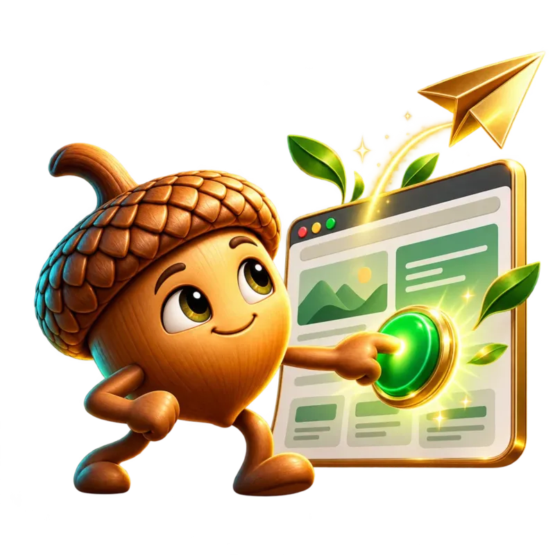 The acorn pressing go on a new site